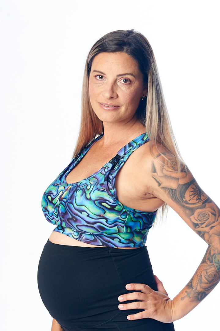 Flow Nursing Sports Crop - XS, Paua image