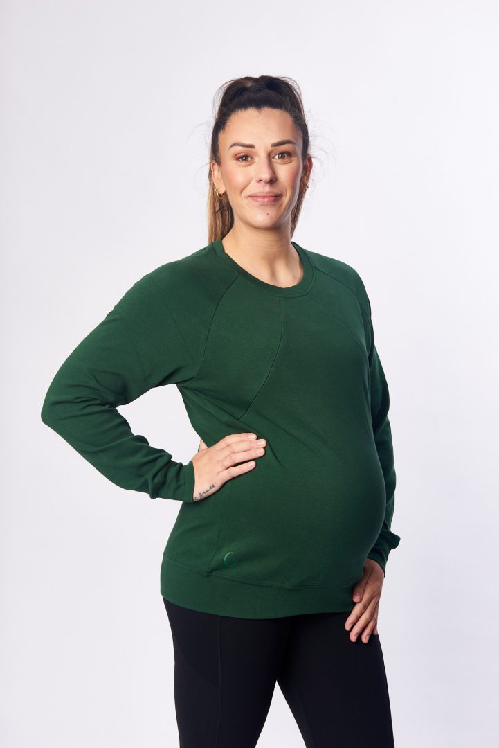 Go Mama! Sweatshirt - Forest Green, S image